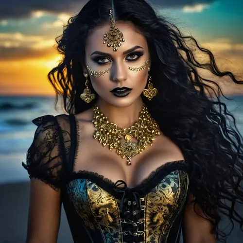 cleopatra,black pearl,celtic queen,polynesian girl,gothic woman,sorceress,warrior woman,fantasy woman,ancient egyptian girl,the enchantress,voodoo woman,moana,queen of the night,gothic fashion,gothic portrait,vampire woman,fantasy portrait,maori,fantasy art,the sea maid,Photography,General,Fantasy