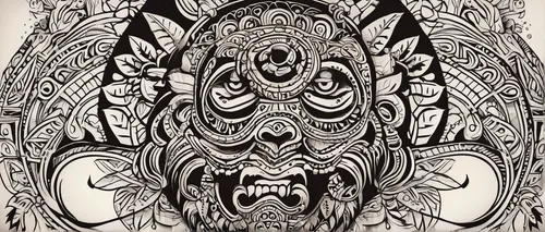 Design a traditional Taino tattoo with a fierce and powerful mood.,paisley pattern,mandala drawing,zentangle,mandala background,mandala elephant,paisley,tribal masks,pen drawing,tribal bull,biomechani