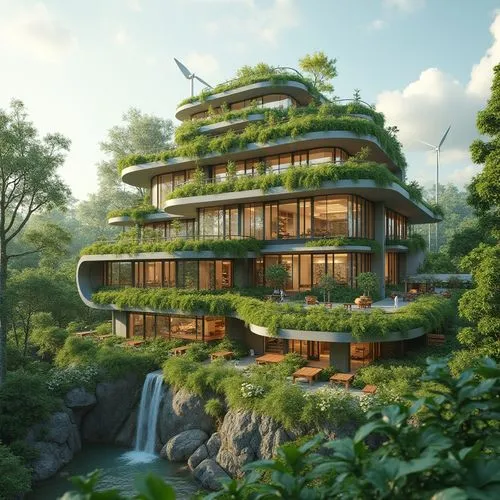 treehouses,tree house hotel,ecotopia,futuristic architecture,tree house,forest house,asian architecture,floating island,ecovillages,tropical house,futuristic landscape,floating islands,residential tower,terraformed,earthship,kunplome,house in the forest,seasteading,treehouse,ecovillage,Photography,General,Realistic