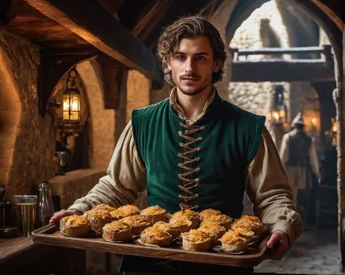 pastries,the pied piper of hamelin,candlemaker,poffertjes,viennese cuisine,beschuit met muisjes,thirteen desserts,gingerbread maker,yorkshire pudding,schnecken,puy du fou,sweet pastries,hobbiton,tudor,pied piper,confectioner,matjesbrötchen,dutch cuisine,tavern,scotch pie,Photography,General,Fantasy