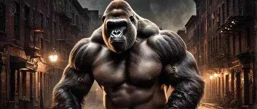 silverback,primate,gorilla,mandrill,ape,baboon,king kong,kong,gibbon 5,primates,primitive man,great apes,tarzan,langur,the monkey,gibbon,macaque,bodybuilding,chimpanzee,chimp,Illustration,Realistic Fantasy,Realistic Fantasy 13