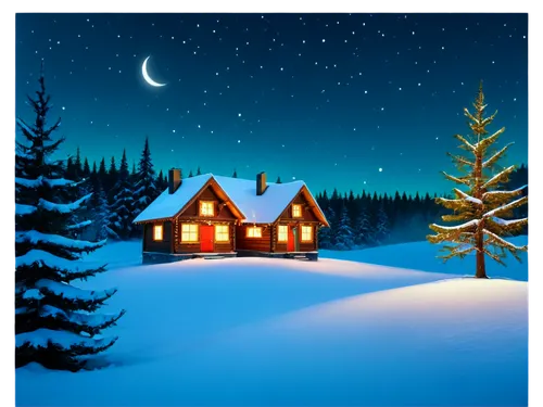 christmas snowy background,christmas landscape,winter night,christmasbackground,christmas wallpaper,winter house,winter background,houses clipart,christmas background,christmas scene,night snow,snow scene,silent night,christmas night,christmas house,snowy landscape,snow landscape,winter village,christmas motif,snowhotel,Illustration,Realistic Fantasy,Realistic Fantasy 15