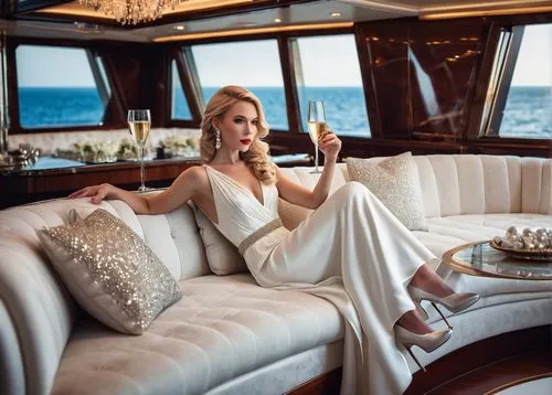 on a yacht,yachtswoman,viscountess,aboard,staterooms,girl on the boat,yachting,chartering,a glass of champagne,breakfast on board of the iron,wedding dress train,yacht,cruises,seabourn,pilothouse,hadrianic,heesen,yachts,superyachts,stateroom,Conceptual Art,Fantasy,Fantasy 11