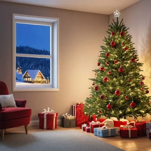 christmas room,christmas landscape,fir tree decorations,decorate christmas tree,the christmas tree,christmas scene,Photography,General,Realistic