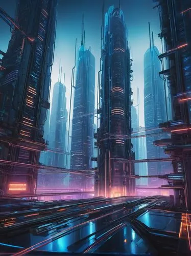 cybercity,futuristic landscape,metropolis,cybertown,cyberia,coruscant,cyberport,cyberpunk,dystopian,cyberworld,arcology,areopolis,megalopolis,cyberscene,futuristic,cityscape,scifi,dystopias,polara,dystopia,Illustration,Japanese style,Japanese Style 11