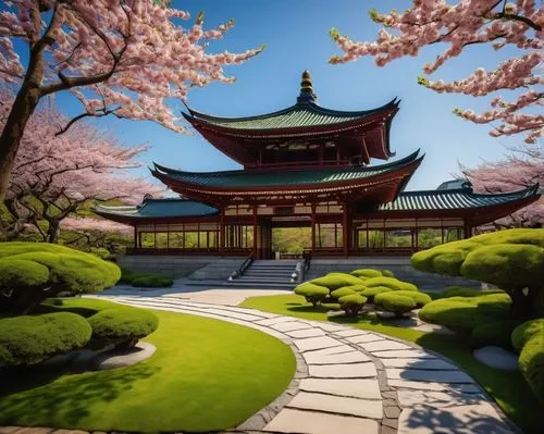 asian architecture,japanese sakura background,heian,japan garden,sakura background,hanok,japon,koreana,beautiful japan,korean culture,goryeo,south korea,corea,hanhwa,hyang garden,japanese shrine,teahouses,japan landscape,hanami,gyeongbokgung,Illustration,Paper based,Paper Based 21