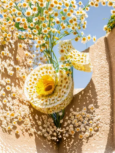 fried egg flower,desert flower,flowerful desert,yolk flower,cress bread,bee pollen,flower bowl,zabaione,desert plant,golden flowers,camomile flower,lemon flower,food styling,ikebana,chamomile,avgolemono,flower wall en,golden wreath,gold flower,floral arrangement