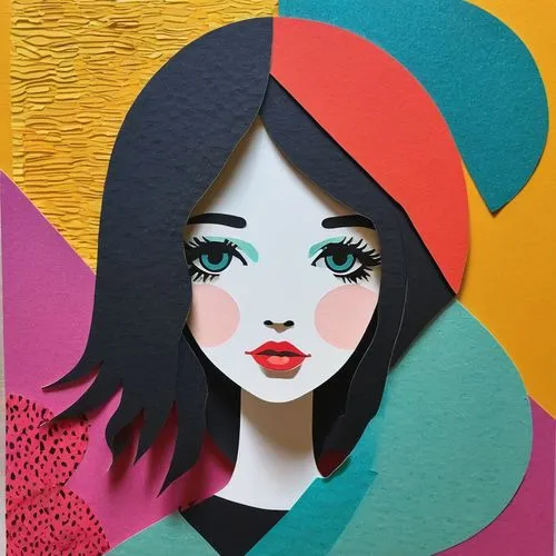 pop art girl,pop art style,cool pop art,pop art background,pop art woman,pop art effect,Unique,Paper Cuts,Paper Cuts 07