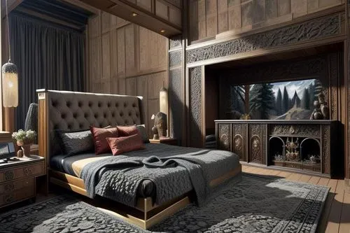 headboards,headboard,sleeping room,bedchamber,ornate room,chambre