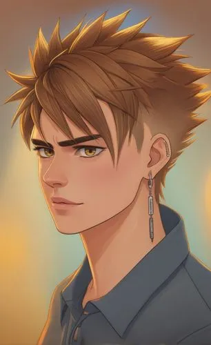 golden sun,gale,digital painting,tracer,sunburst background,anime boy,dusk background,glare,anime cartoon,goldenlight,newt,sunburst,rising sun,bright sun,taichi,main character,portrait background,sett