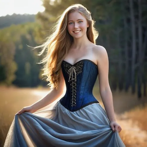 celtic woman,country dress,girl in a long dress,bodice,southern belle,ball gown,heidi country,rapunzel,a girl in a dress,beautiful young woman,countrygirl,hoopskirt,corset,evening dress,young woman,country-western dance,old elisabeth,women's clothing,celtic queen,young lady,Conceptual Art,Daily,Daily 34