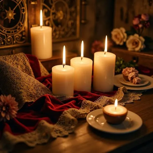 candlelit,candlelights,candlelight,candlemas,place setting,persian norooz,burning candles,candle light,tealights,tea lights,votives,candlestick for three candles,tea light,ofrenda,advent,candles,fourth advent,advent wreath,third advent,candle