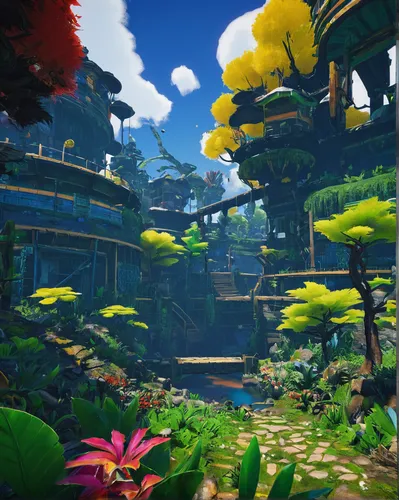 floating islands,mushroom island,tropical bloom,tropical jungle,ravine,scandia gnomes,poison plant in 2018,jungle,tropics,monkey island,biome,bastion,mushroom landscape,floating island,artificial island,tropical island,popeye village,fairy village,underwater oasis,juice plant,Art,Artistic Painting,Artistic Painting 35