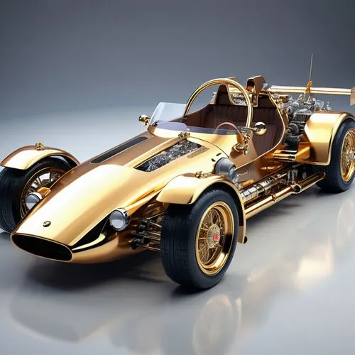 3d car model,mercedes-benz w 196,mercedes benz w111,rc model,3d car wallpaper,gold lacquer,Illustration,Japanese style,Japanese Style 03