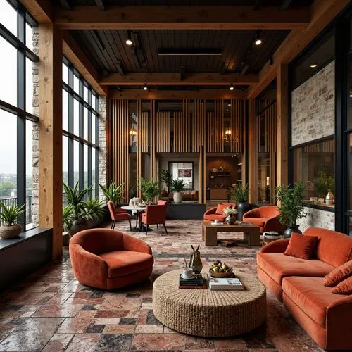 hotel lobby,lobby,amanresorts,mid century modern,penthouses,luxury home interior,loft,contemporary decor,wild west hotel,luxury hotel,living room,lounges,sunroom,wintergarden,lofts,livingroom,houston texas apartment complex,breakfast room,sitting room,minotti