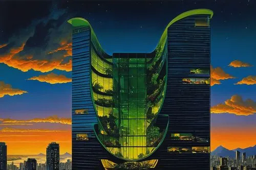 deodato,kaiju,kaijuka,zilla,ghidorah,spacegodzilla,cybercity,futuristic architecture,skyscraper,the skyscraper,skyterra,uncredited,skycraper,skylstad,arcology,terrax,godzilla,hildebrandt,barad,tsuneo,Conceptual Art,Sci-Fi,Sci-Fi 16