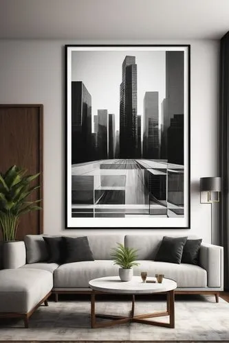 modern decor,modern living room,contemporary decor,apartment lounge,minotti,cityscape,modern minimalist lounge,interior decor,city scape,living room,art deco frame,interior modern design,livingroom,3d rendering,living room modern tv,mid century modern,cityscapes,interior design,urban landscape,wall decor,Conceptual Art,Oil color,Oil Color 11