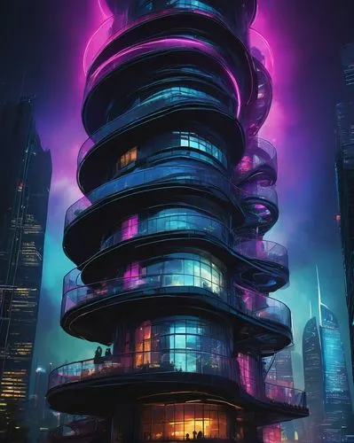 the energy tower,electric tower,futuristic architecture,sedensky,futuristic,skyscraper,steel tower,futuristic landscape,the skyscraper,cybertown,megacorporations,cybercity,arcology,cyberpunk,escala,ordos,hypermodern,vdara,megacorporation,residential tower,Conceptual Art,Oil color,Oil Color 12