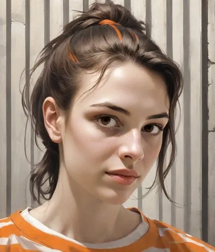 girl portrait,portrait of a girl,digital painting,young woman,clementine,portrait background,orange,daisy jazz isobel ridley,woman portrait,artist portrait,girl studying,face portrait,fantasy portrait,mystical portrait of a girl,girl with bread-and-butter,painting technique,oil painting,girl drawing,world digital painting,portait,Digital Art,Comic