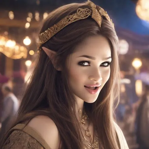 a woman dressed as elf in the movie,gorani,margairaz,diaochan,yingjie,margaery,qianwen,Photography,Cinematic