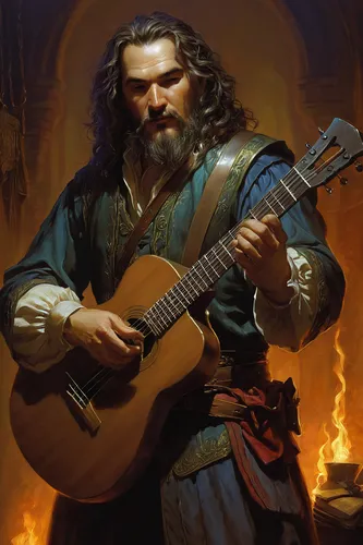 the_bard_by_manzanedo-d5m653b.jpg,bard,art bard,cavaquinho,bouzouki,fiddler,itinerant musician,classical guitar,luthier,dwarf sundheim,stringed instrument,mandolin mediator,charango,guitar player,pand