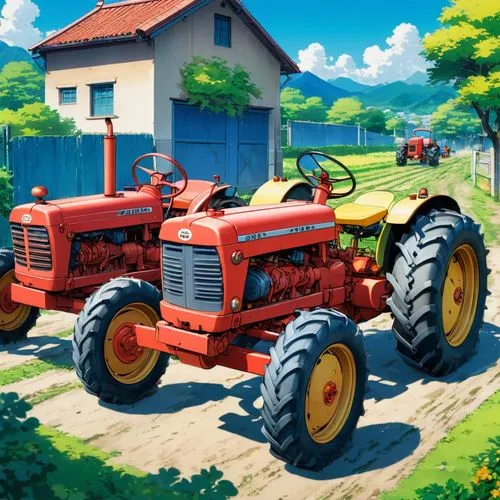 tractor,farm tractor,agricultural machinery,agricultural machine,farm background,farm set,old tractor,farming,aggriculture,deutz,farmer,agriculture,farm,steyr 220,agricultural,farm yard,agricultural engineering,rural,farm pack,farm landscape,Illustration,Japanese style,Japanese Style 03