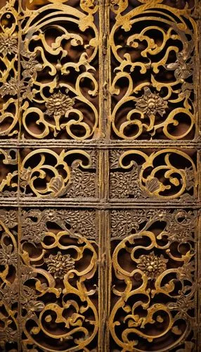 fretwork,patterned wood decoration,panel,wall panel,ghiberti,motifs,quatrefoils,carved wall,grillwork,scrollwork,carved wood,moroccan pattern,gold filigree,paradorn,knotwork,bronze wall,iron door,latticework,ornamental dividers,ornamentation,Art,Artistic Painting,Artistic Painting 09