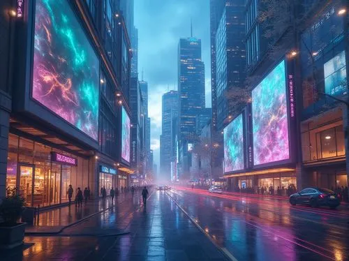 cybercity,cyberpunk,kinkade,guangzhou,bladerunner,new york streets,metropolis,mongkok,cyberscene,cityzen,shinjuku,gordeev,cloudstreet,atmospheres,yonge,futuristic landscape,shanghai,colorful city,urbanworld,cityscape,Photography,General,Realistic