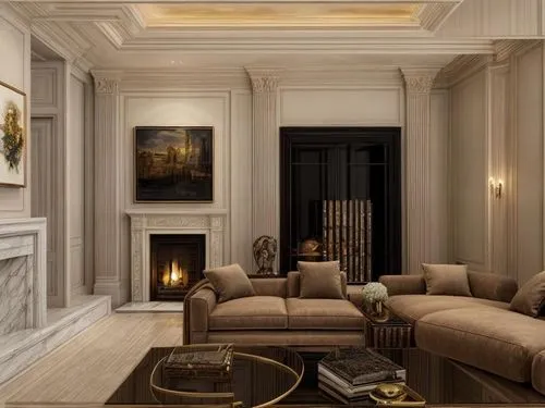 luxury home interior,modern living room,sitting room,living room,fire place,apartment lounge,livingroom,interior modern design,family room,interior design,fireplaces,contemporary decor,search interior solutions,3d rendering,fireplace,interior decoration,modern decor,home interior,interior decor,great room,Interior Design,Living room,Tradition,American Classic Elegance