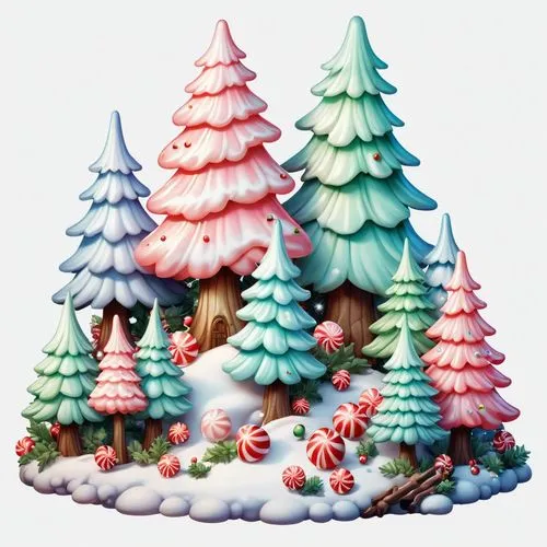 felt christmas trees,wooden christmas trees,fir tree decorations,scandia gnomes,fir trees,fir forest,Illustration,Abstract Fantasy,Abstract Fantasy 11