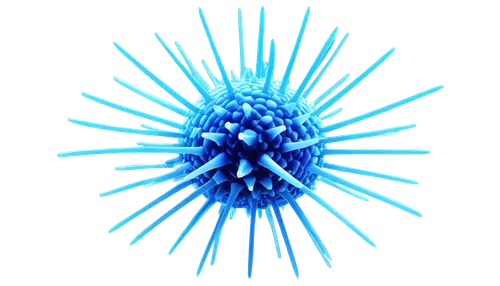 Microscopic view, 3D illustration, virus particle, spherical shape, protein spikes, translucent outer layer, vibrant blue color, glowing effect, bacterium cell, rod-shaped, flagellated, biofilm format