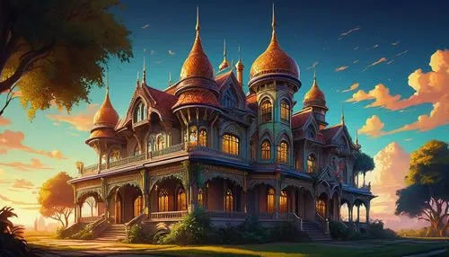 fairy tale castle,fairytale castle,victorian house,gold castle,witch's house,dreamhouse,magic castle,bonnycastle,haunted castle,ghost castle,victorian,castle of the corvin,fantasyland,old victorian,house silhouette,citadels,knight's castle,disney castle,castlelike,crownland,Conceptual Art,Fantasy,Fantasy 21