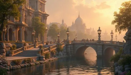 the city of mozart,theed,river seine,rivendell,gondolin,bridge new europe,naboo,city moat,riverside,oxenbridge,neverwinter,constantinople,angel bridge,grand canal,hakeim,dorne,citadels,parliament bridge,riftwar,scenic bridge,Photography,General,Realistic