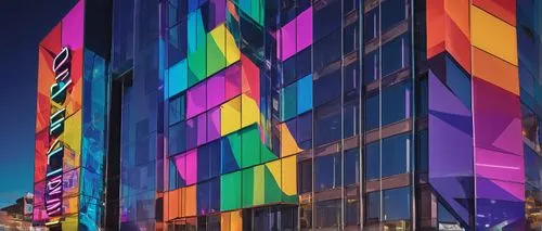 colorful facade,colorful city,prism,colorful light,colored lights,technicolor,colorful glass,technicolour,vivid sydney,glass building,hypermodern,rgb,colorama,abstract rainbow,mvrdv,colorful flags,neon arrows,tetris,multi coloured,rainbow pencil background,Illustration,Vector,Vector 21