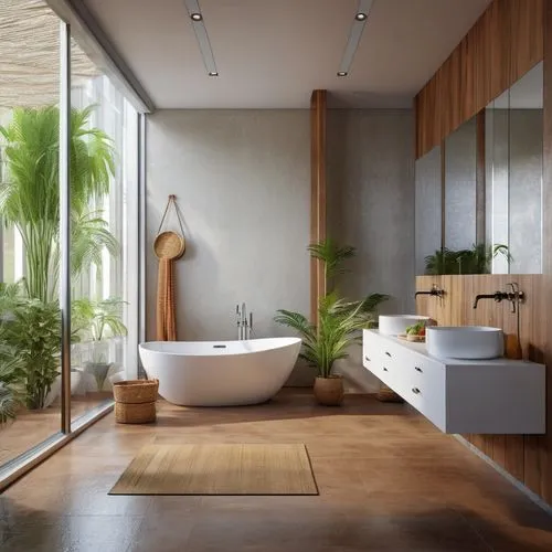 modern minimalist bathroom,luxury bathroom,interior modern design,modern decor,bathtub,shower bar,bathtub accessory,bathroom,contemporary decor,interior design,shower base,3d rendering,luxury home interior,the tile plug-in,modern style,search interior solutions,washbasin,tub,bamboo plants,modern room,Photography,General,Realistic