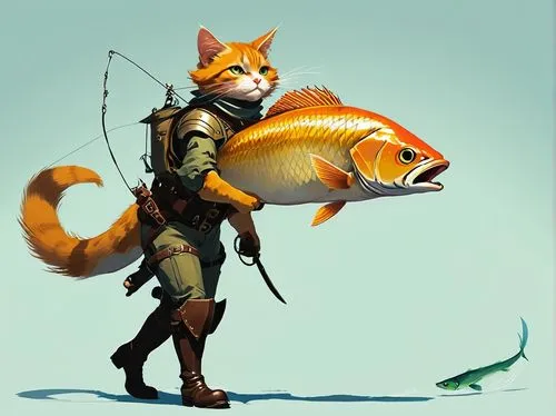 foxface fish,fisherman,fishing classes,fishing,fishing gear,big-game fishing,angler,fishing equipment,fishing float,cat warrior,fly fishing,casting (fishing),go fishing,angling,fishing rod,types of fishing,fisher,fish supply,cat-ketch,surf fishing,Conceptual Art,Fantasy,Fantasy 06