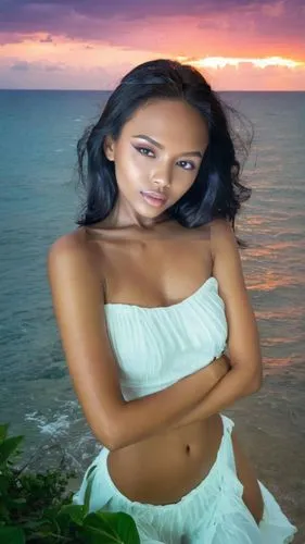 marshallese,beach background,polynesian girl,hula,tahitian,nahri