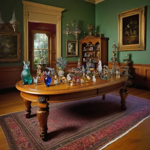 victorian room,holburne,wardroom,biedermeier,dining room table,cabinet,Illustration,Realistic Fantasy,Realistic Fantasy 22