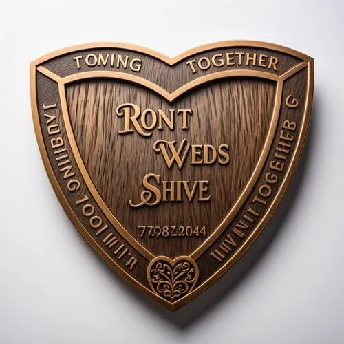 a logo made of wood and bronze against a white background,the emblem of the rowes county council,rs badge,sr badge,rf badge,rp badge,br badge,r badge,Photography,General,Fantasy