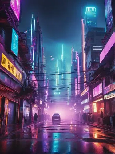 cyberpunk,taipei,shinjuku,hong kong,tokyo,shanghai,tokyo city,hanoi,vapor,bangkok,busan,kowloon,colorful city,osaka,chongqing,fantasy city,futuristic landscape,busan night scene,hk,metropolis,Conceptual Art,Graffiti Art,Graffiti Art 03