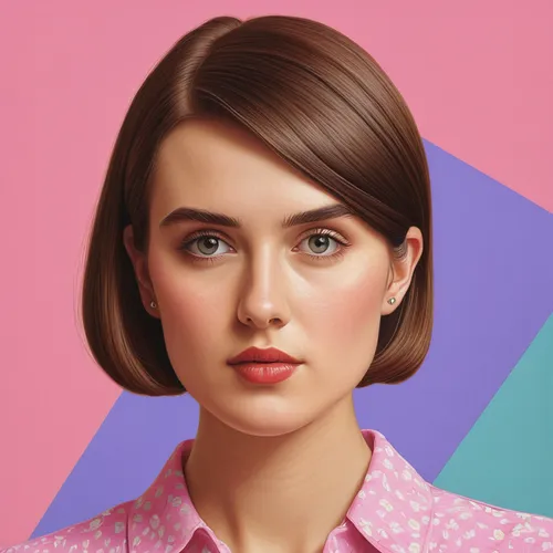 retro woman,retro girl,portrait background,audrey,portrait of a girl,girl-in-pop-art,fashion vector,girl portrait,retro women,beatenberg,lena,vector girl,asymmetric cut,eleven,head woman,popart,bob cut,60s,pink vector,young woman,Illustration,Retro,Retro 16