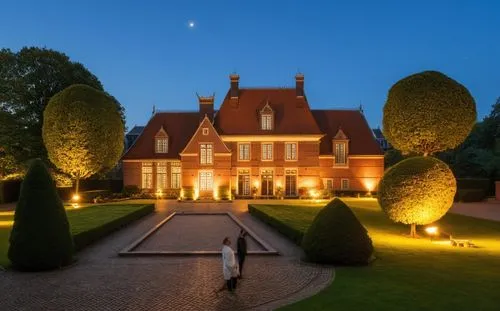 Glass bricks tiles garden pool trees park landscape people summer sunlight night view bleu sky clouds,chateau margaux,waddesdon,tylney,dumanoir,chateau,windlesham,domaine,manor,bendemeer estates,hedeb