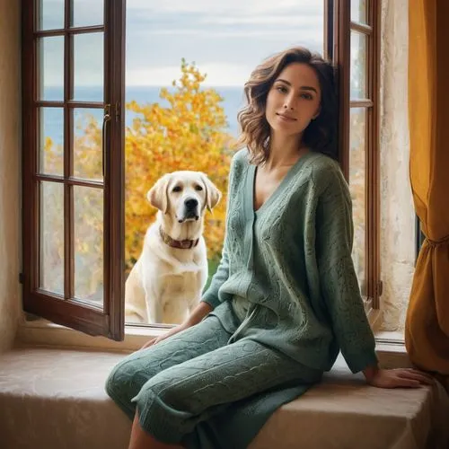 yogananda,soundarya,madhuri,yogananda guru,girl with dog,sagarika,Illustration,Realistic Fantasy,Realistic Fantasy 15