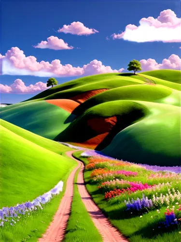 blooming field,tulips field,tulip field,tulip fields,rolling hills,flower field,cartoon video game background,lavender fields,landscape background,hills,springtime background,lavender field,virtual landscape,poppy fields,spring background,palouse,purple landscape,flowerful desert,mushroom landscape,salt meadow landscape,Unique,3D,3D Character