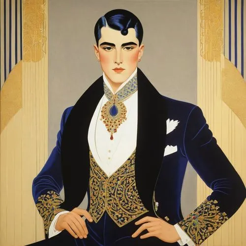 art deco woman,fashionista from the 20s,art deco,woman in menswear,1920s,roaring twenties,costume design,art deco frame,aristocrat,twenties of the twentieth century,twenties women,imperial coat,twenties,roaring 20's,cravat,fashion illustration,matador,1920's,art deco background,vintage fashion,Illustration,Retro,Retro 26