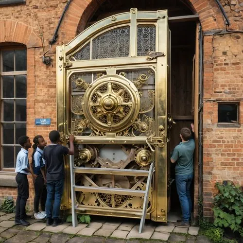 clockmakers,astronomical clock,garden door,iron door,old door,clockmaking,wooden door,church door,ghiberti,doorkeepers,main door,antiquorum,steel door,stargates,longcase,astrolabes,grandfather clock,treasure house,metallic door,wood gate,Photography,General,Realistic