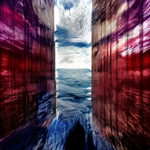 virtual landscape,pinhole,cube sea,glitch art,headroom,hyperspace