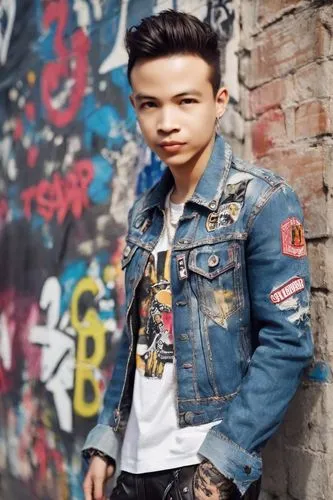 tan chen chen,jeans background,denim background,xiangwei,luo han guo,chinese background,kai bei,asian,rapper,khoa,xuan lian,music artist,punk,shuai jiao,rou jia mo,portrait background,kai yang,cantonese,ten,boys fashion,Photography,Natural