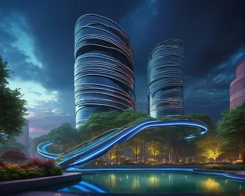 futuristic architecture,futuristic landscape,arcology,urban towers,sky space concept,residential tower,the energy tower,electric tower,guangzhou,tallest hotel dubai,changfeng,largest hotel in dubai,international towers,futuristic art museum,cyberjaya,sky apartment,supertall,escala,interlace,ordos,Illustration,American Style,American Style 02