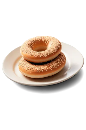 Toasted bagel, sesame seeds, crispy crust, soft interior, white plate, morning light, shallow depth of field, 3/4 composition, warm color tone, cinematic lighting, gentle steam rising, slight blur eff